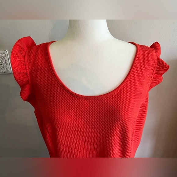 Xhilaration Orange Ruffle Sleeve Mini Dress XXL - Picture 4 of 7